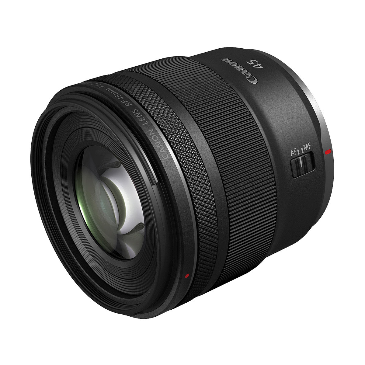 Canon RF 45mm F1.2 STM Lens Front View Available at Pictureline