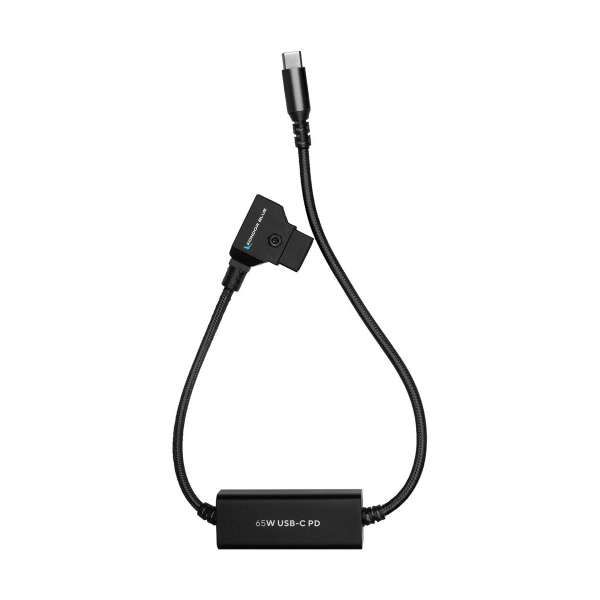 Kondor Blue 16" D-Tap to USB-C Cable for 65W PD (Black)