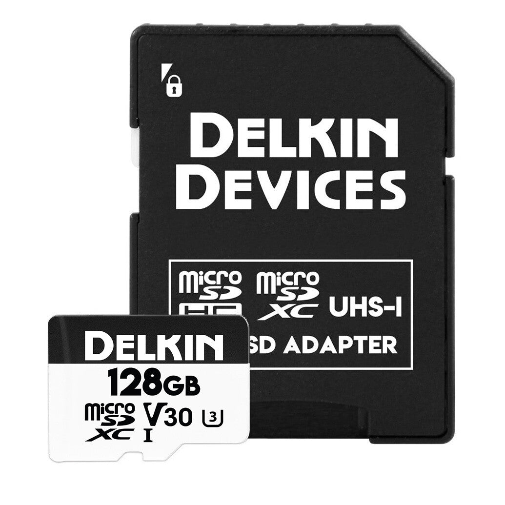 Delkin Devices 128GB UHS-I microSDXC (v30) Memory Card with SD Adapter