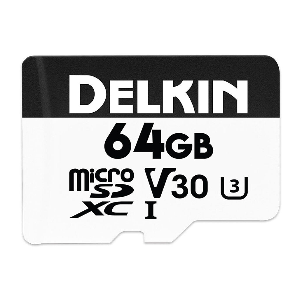 Delkin Devices 64GB UHS-I microSDXC (v30) Memory Card with SD Adapter