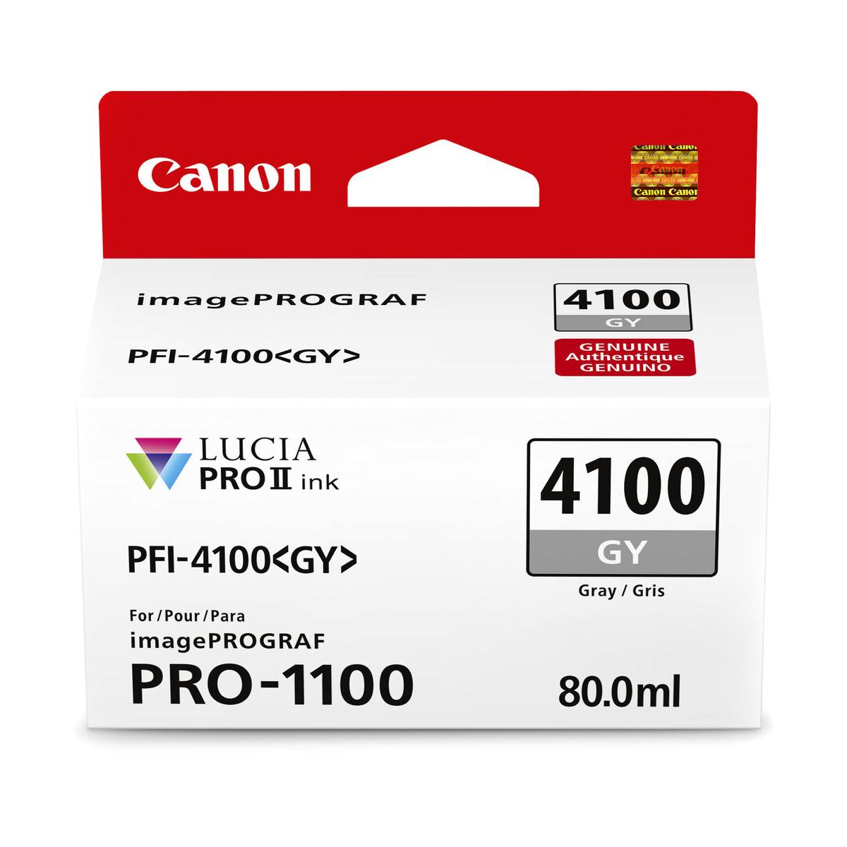 Canon PFI-4100 Gray Pigment Ink Tank 80mL (PRO-1100)