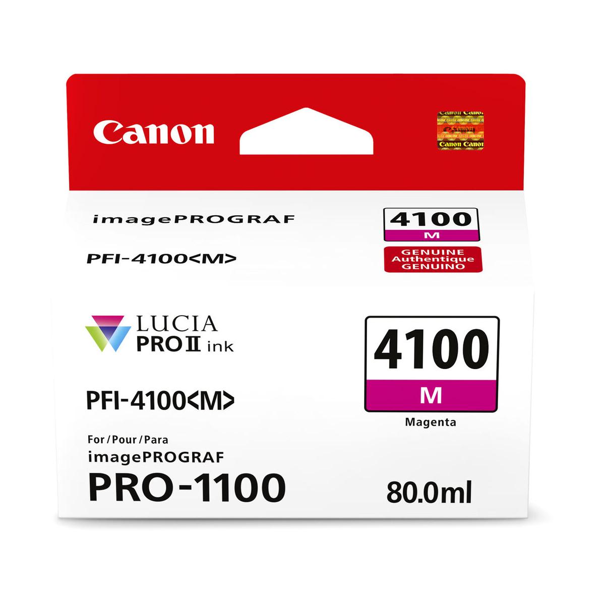 Canon PFI-4100 Magenta Pigment Ink Tank 80mL (PRO-1100)
