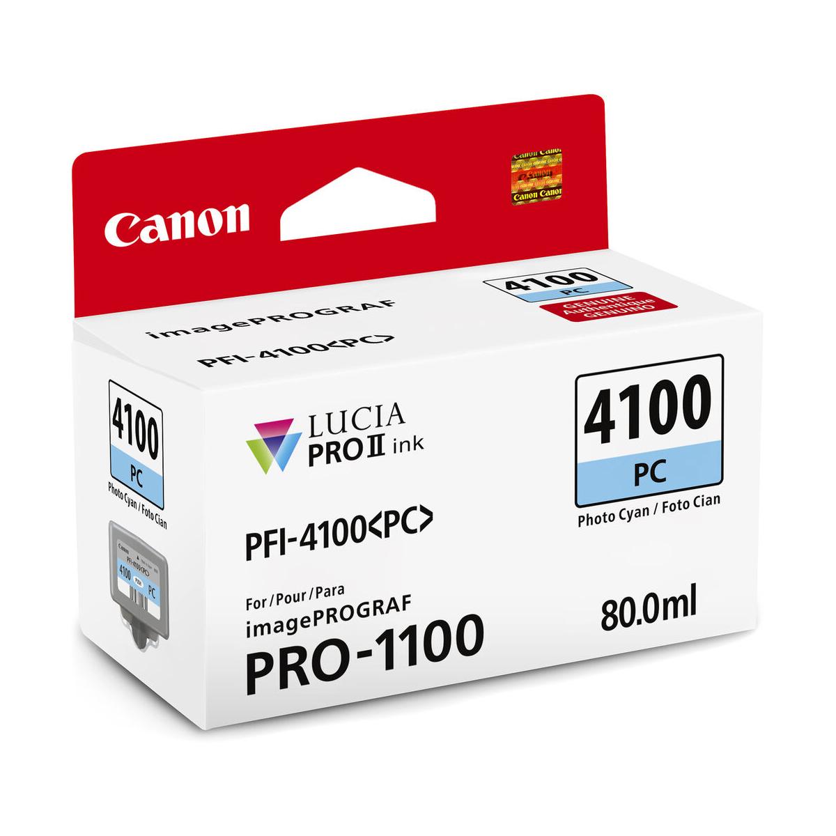 Canon PFI-4100 Photo Cyan Pigment Ink Tank 80mL (PRO-1100)
