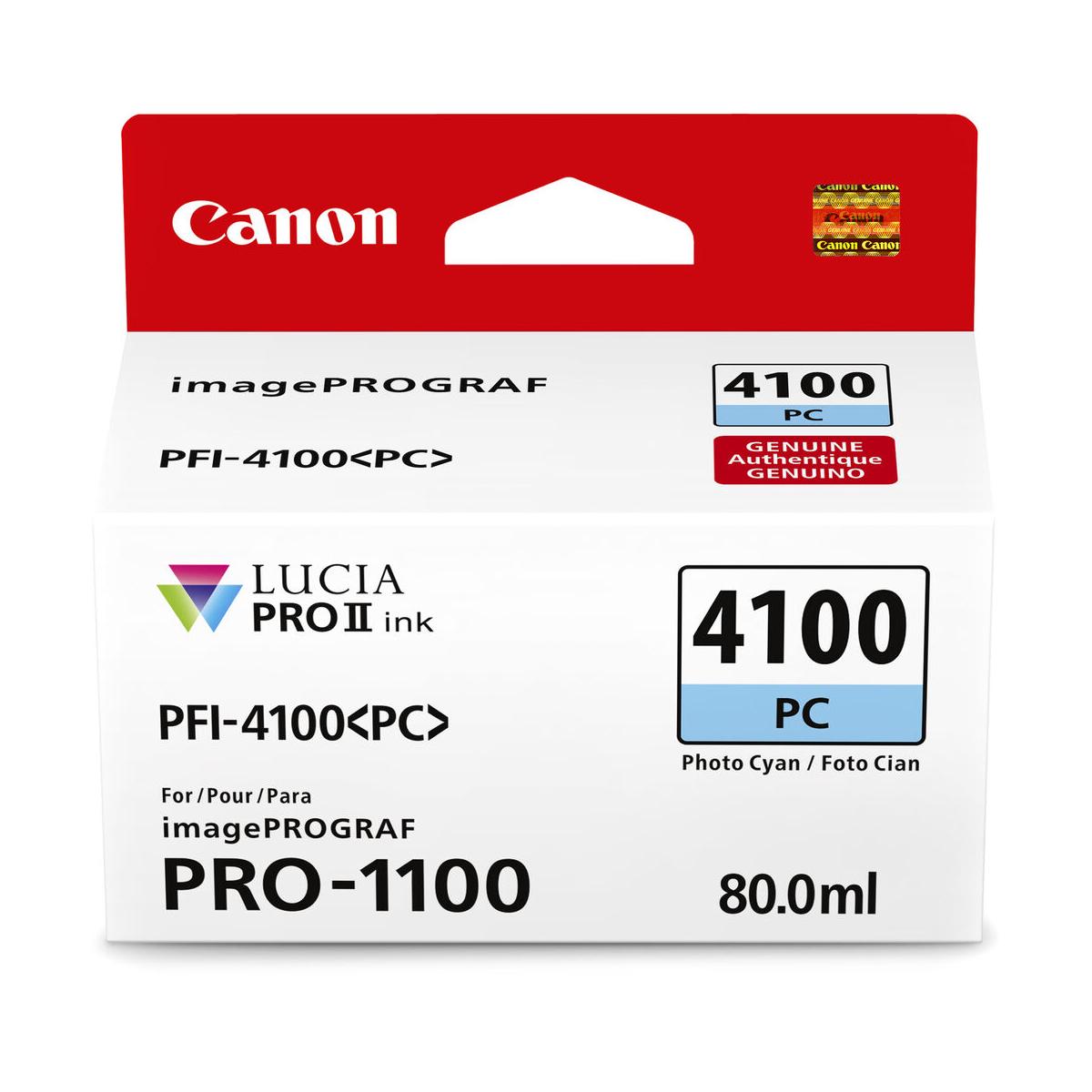 Canon PFI-4100 Photo Cyan Pigment Ink Tank 80mL (PRO-1100)