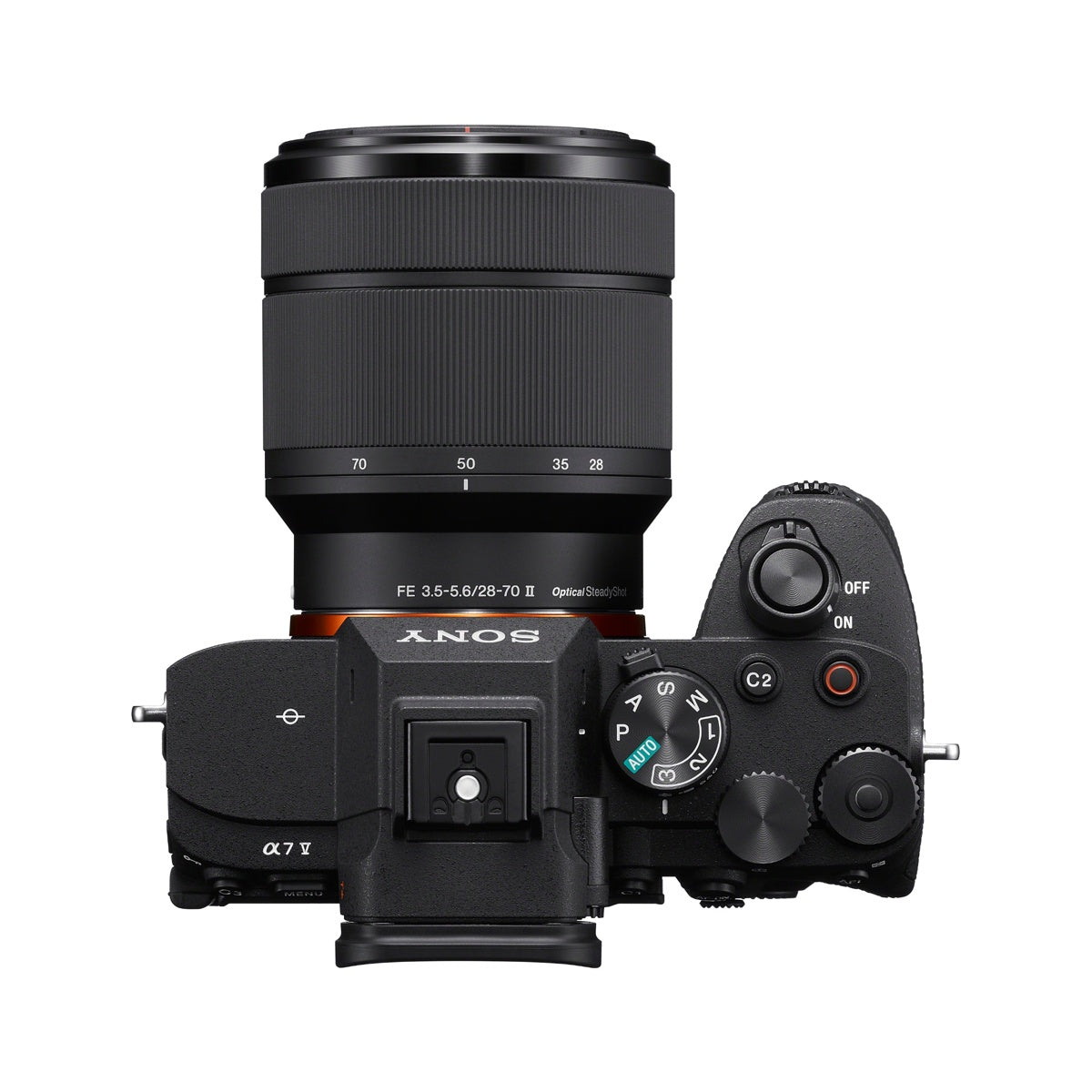 Sony Alpha a7 V with FE 28-70mm f3.5-5.6 OSS II Lens Kit Top View Available at Pictureline