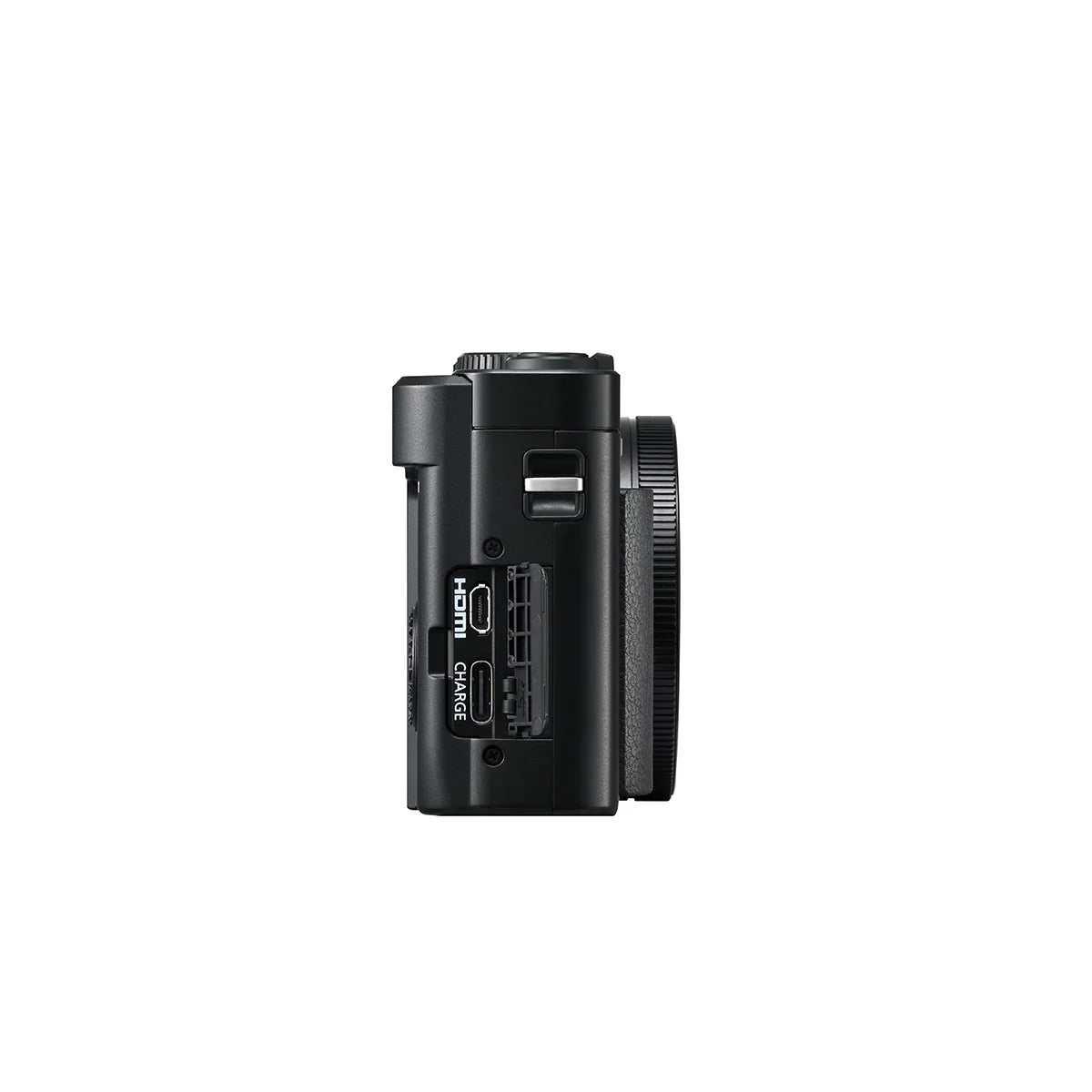 Panasonic Lumix DC-ZS99 Digital Camera in Black, side view
