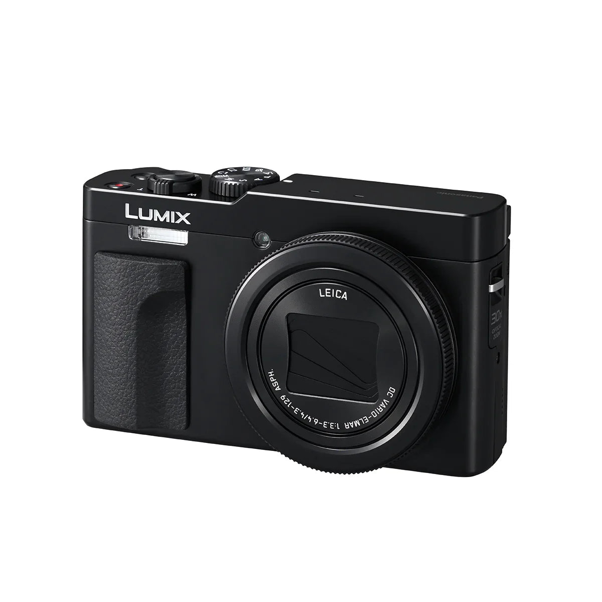 Panasonic Lumix DC-ZS99 Digital Camera in Black, angled view