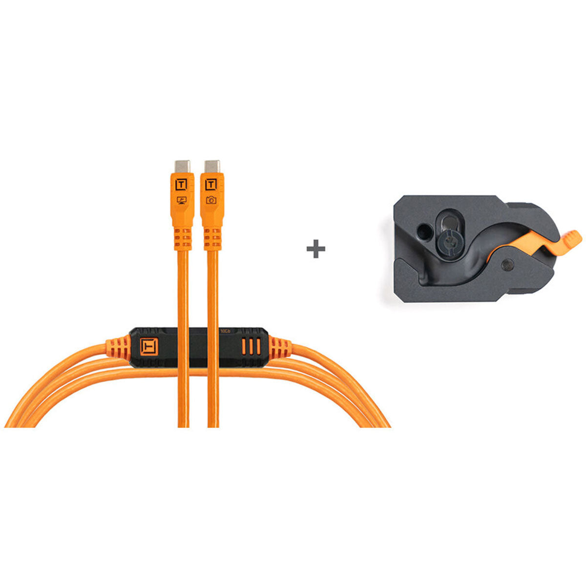 Tether Tools TetherPro Optima LeverLock and Cable Kit 10G USB-C, 15’ Orange
