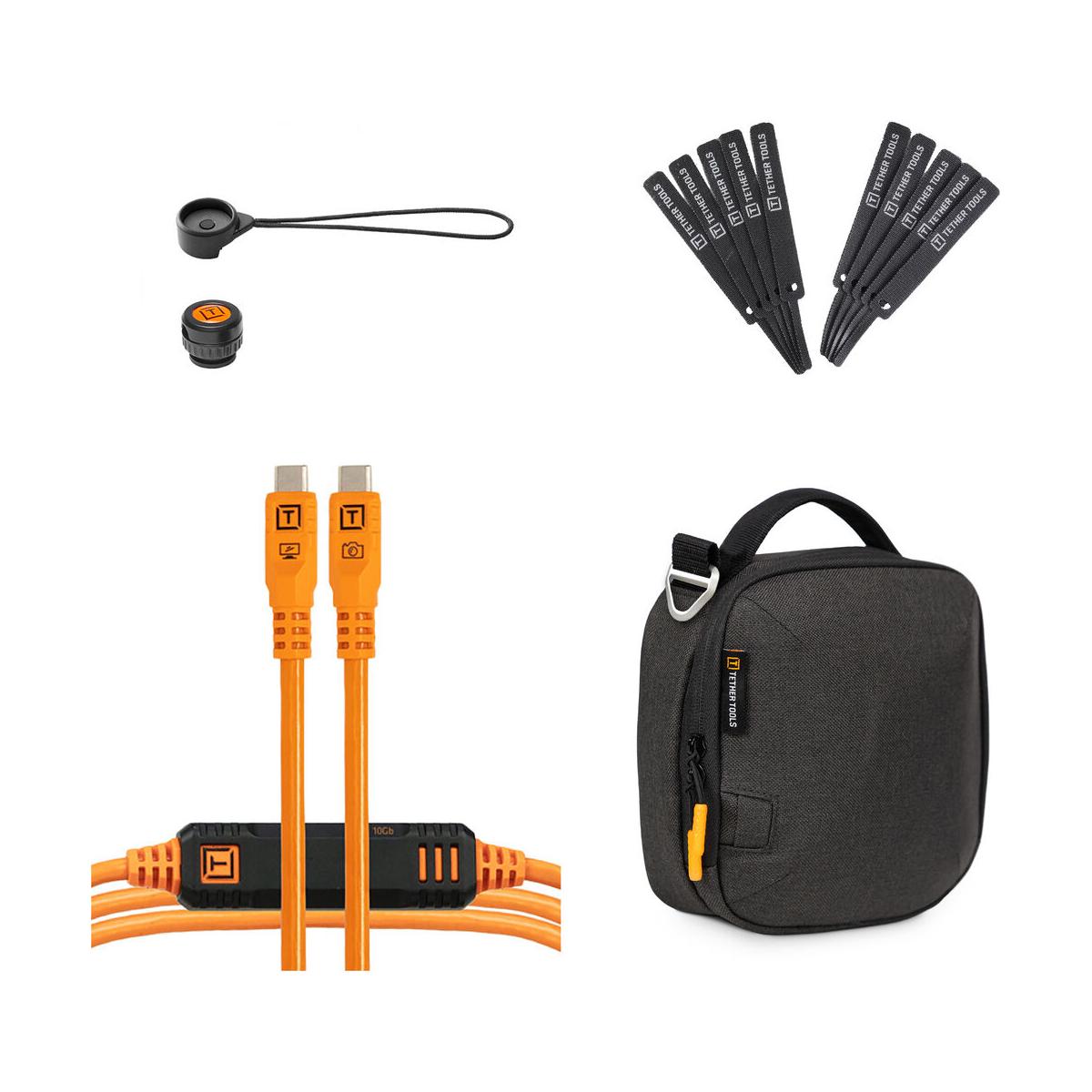 Tether Tools TetherPro Optima Starter Tethering Kit 10G USB-C, 15’ Orange