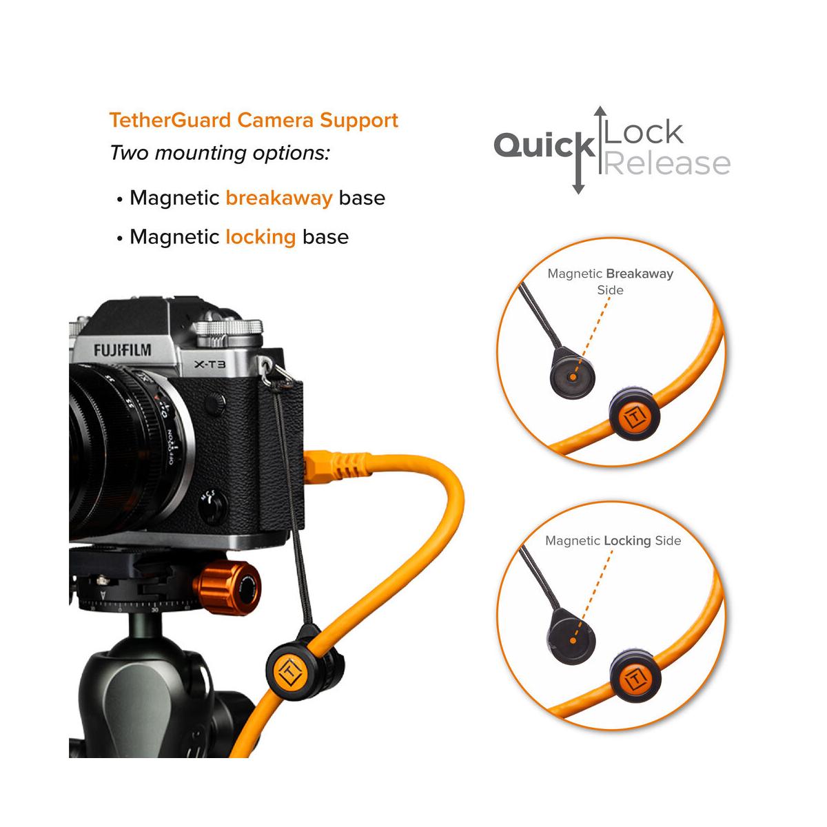 Tether Tools TetherPro Optima Starter Tethering Kit 10G USB-C, 15’ Orange