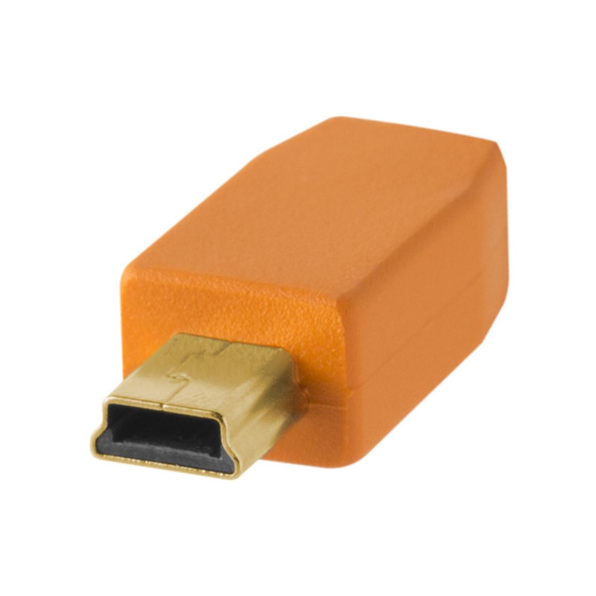 Tether Tools TetherPro USB 2.0 to Mini-B 5-Pin, 15' (4.6m), ORG