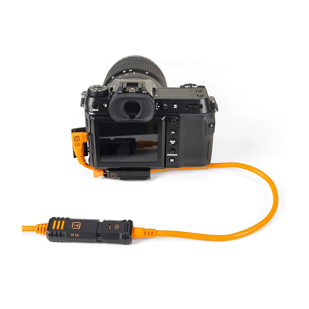 TetherPro Optima 10G USB-C TetherBoost Locking Extension Cable, 16’ Orange