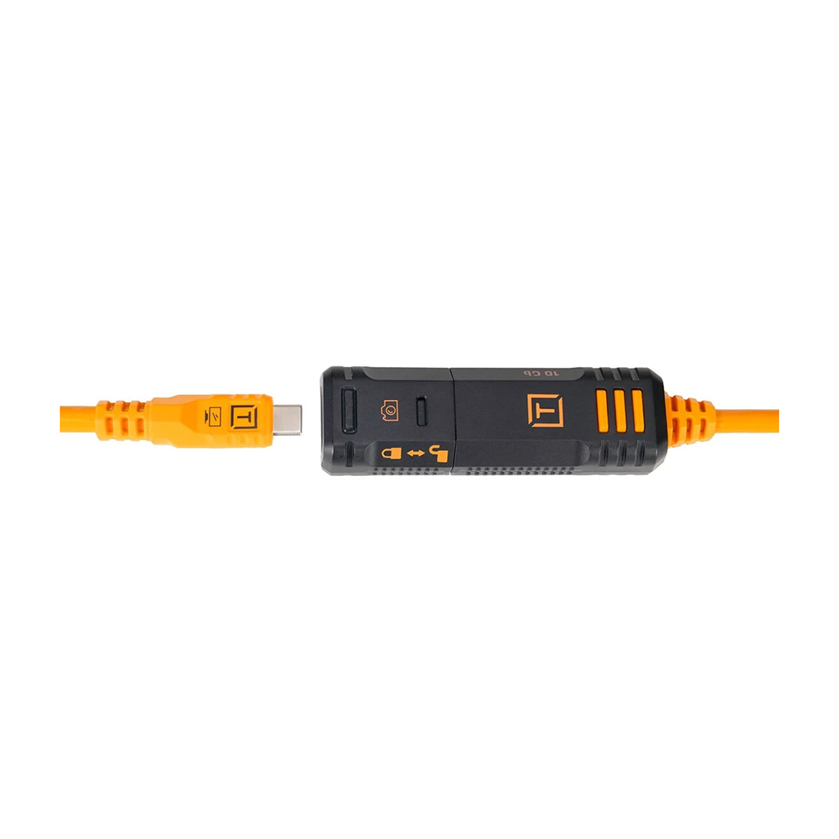 TetherPro Optima 10G USB-C TetherBoost Locking Extension Cable, 16’ Orange