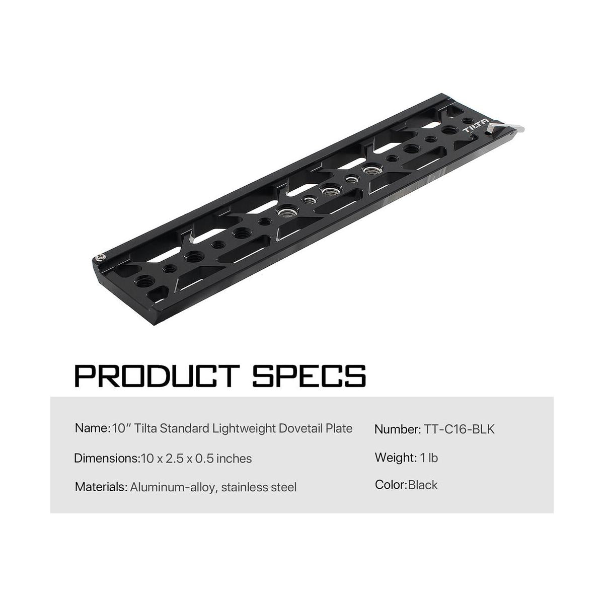 Tilta 10″ Standard Lightweight Dovetail Plate