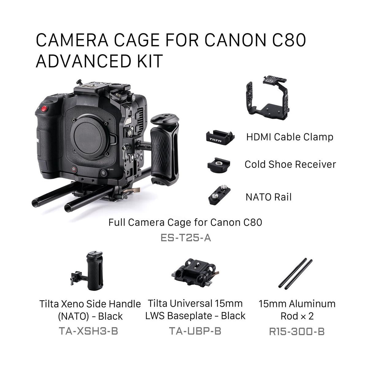 Tilta Camera Cage for Canon C80 - Advanced Kit
