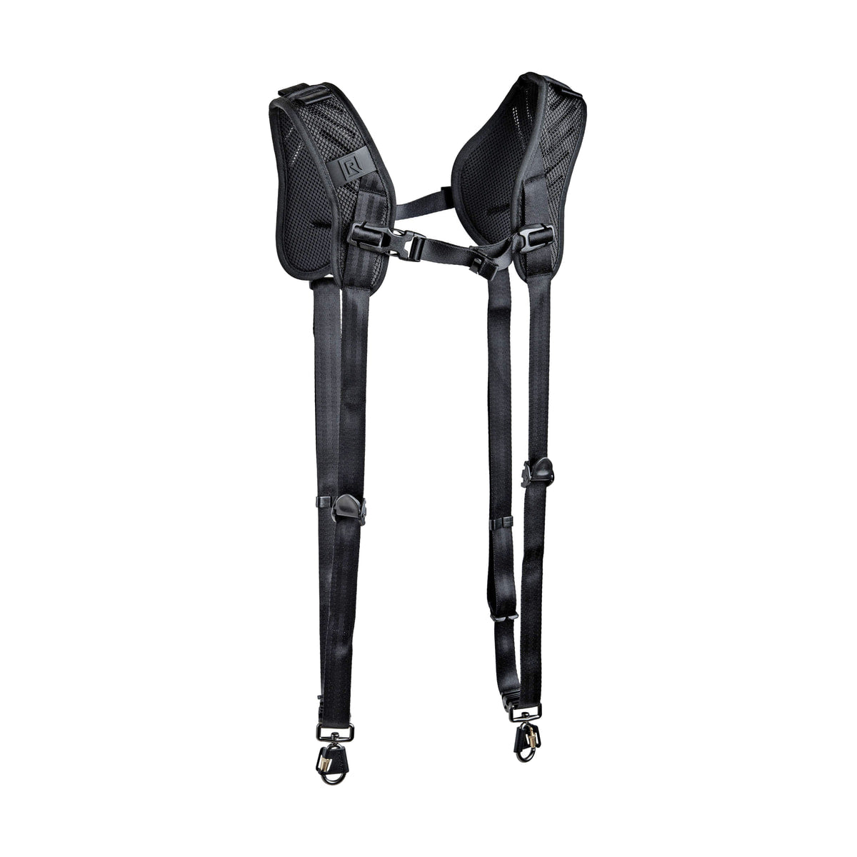 BlackRapid Blackline II Double Camera Harness — full harness rear view on white view