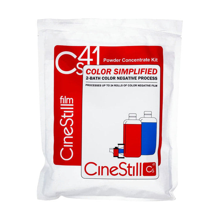 CineStill Cs41 "Color Simplified" 2-Bath C-41 Powder Kit (24 Rolls) — front of powder kit pouch view