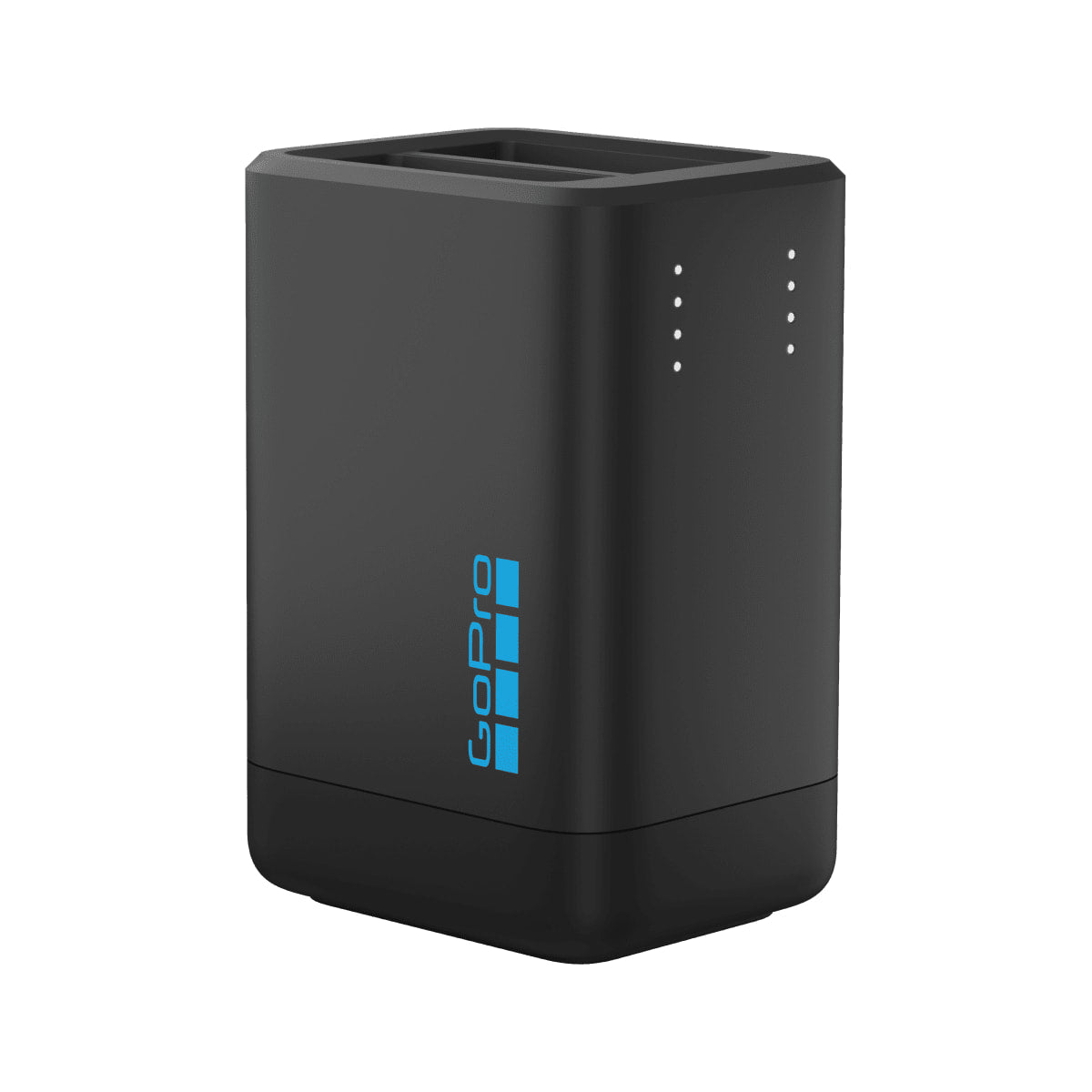 GoPro Dual-Battery Charger with Enduro 2 Battery for MISSION 1 & Hero 13 — dual battery charger front angle view view