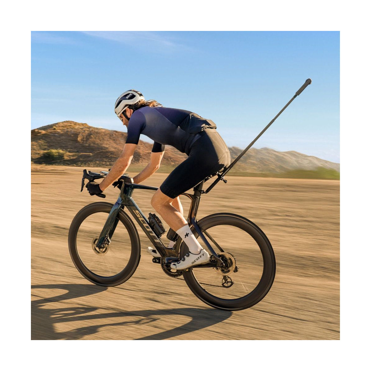 Insta360 Bike Tail Mount Kit — tail mount installed on bicycle side view view