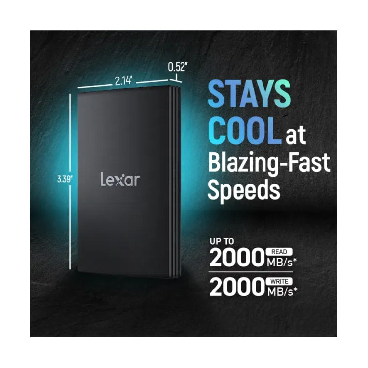 Lexar 2TB ARMOR 700 USB 3.2 Gen 2x2 Portable SSD — view 3 view