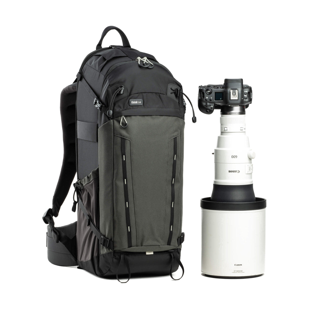 Think Tank BackLight Long Lens Backpack — front three quarter view of backpack view
