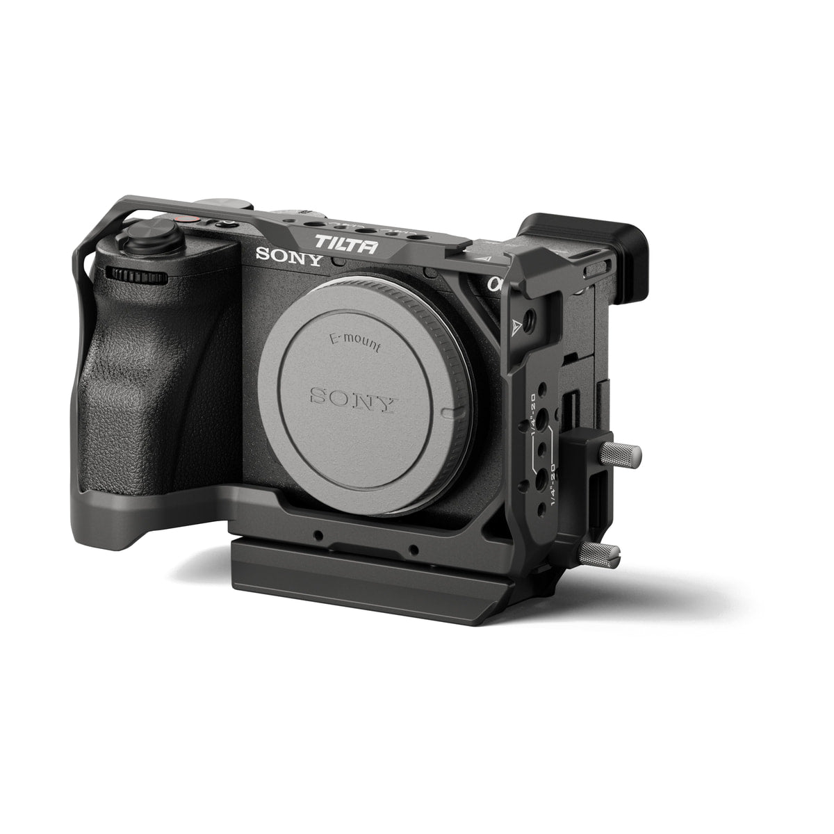 Tilta Full Camera Cage for Sony a6700 (Black) — front three quarter view view