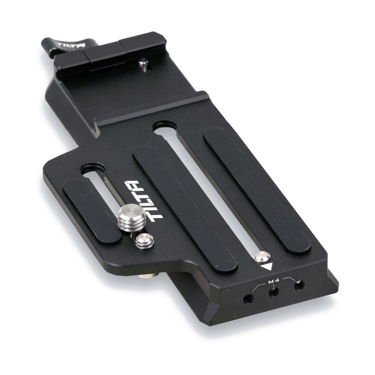 Tilta Manfrotto Quick Release Extender Plate — angled close up of the extender plate view