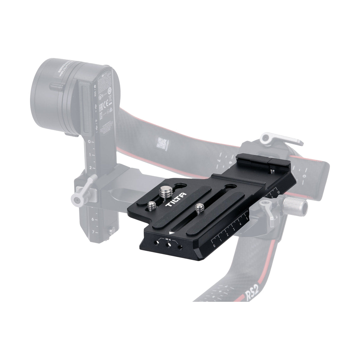 Tilta Manfrotto Quick Release Extender Plate — extender plate supporting a camera rig view