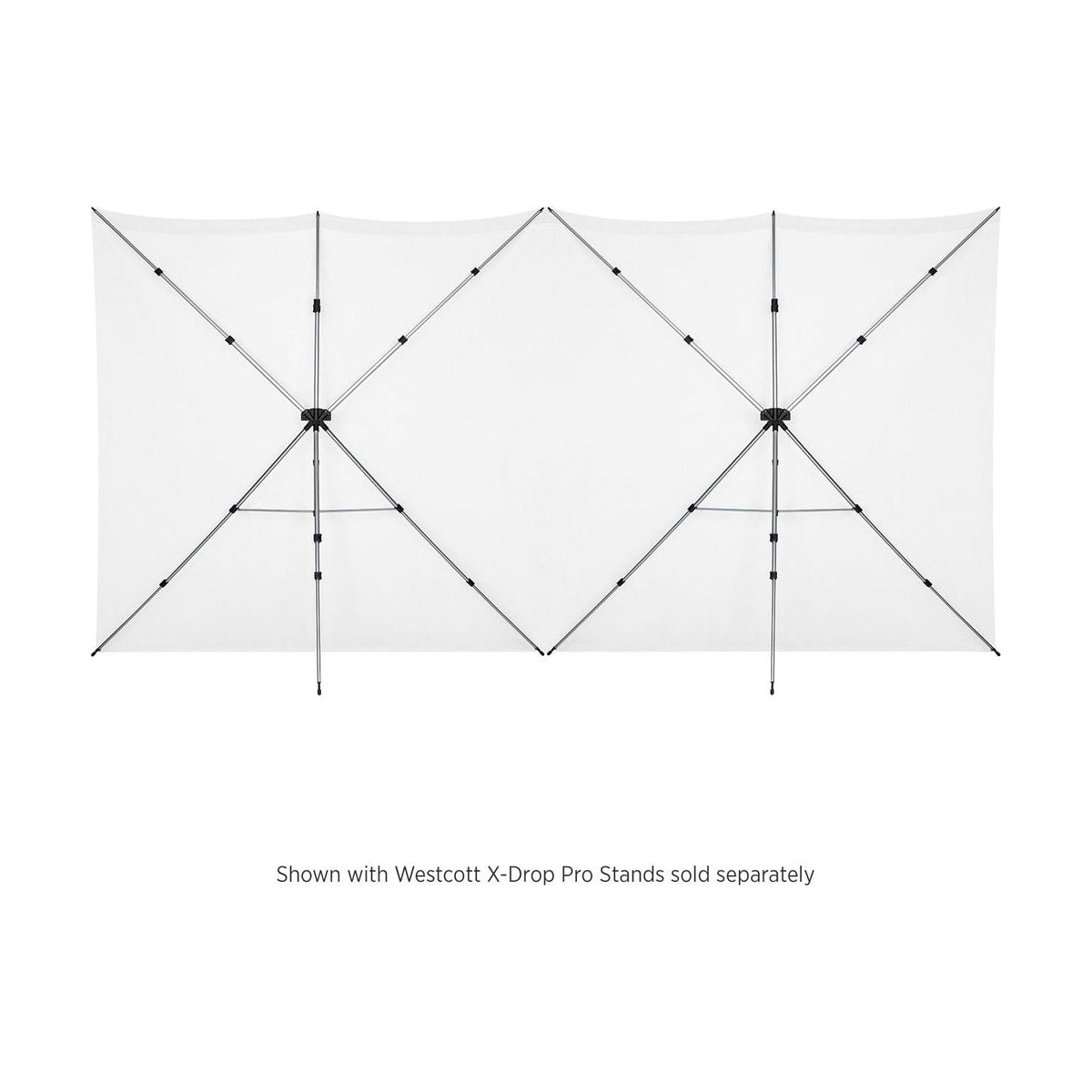 Westcott X-Drop Pro Wrinkle-Resistant Backdrop - High-Key White (16' x 8') — back view