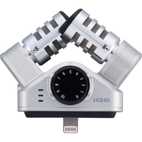 Zoom iQ6 Stereo X/Y Microphone for iOS Devices w/Lightning Connector, video audio microphones & recorders, Zoom - Pictureline - 6