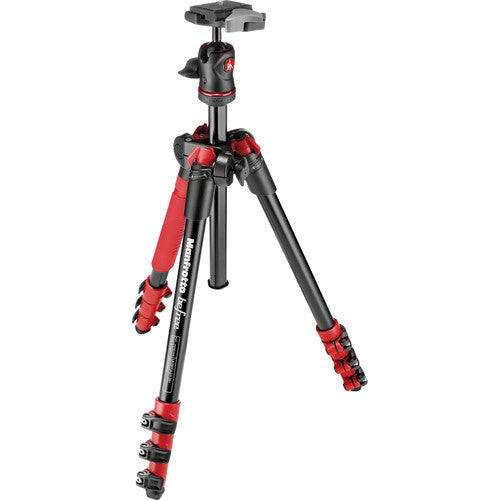 Manfrotto MKBFRA4R-BH Befree Compact Travel Tripod Red, tripods photo tripods, Manfrotto - Pictureline  - 1
