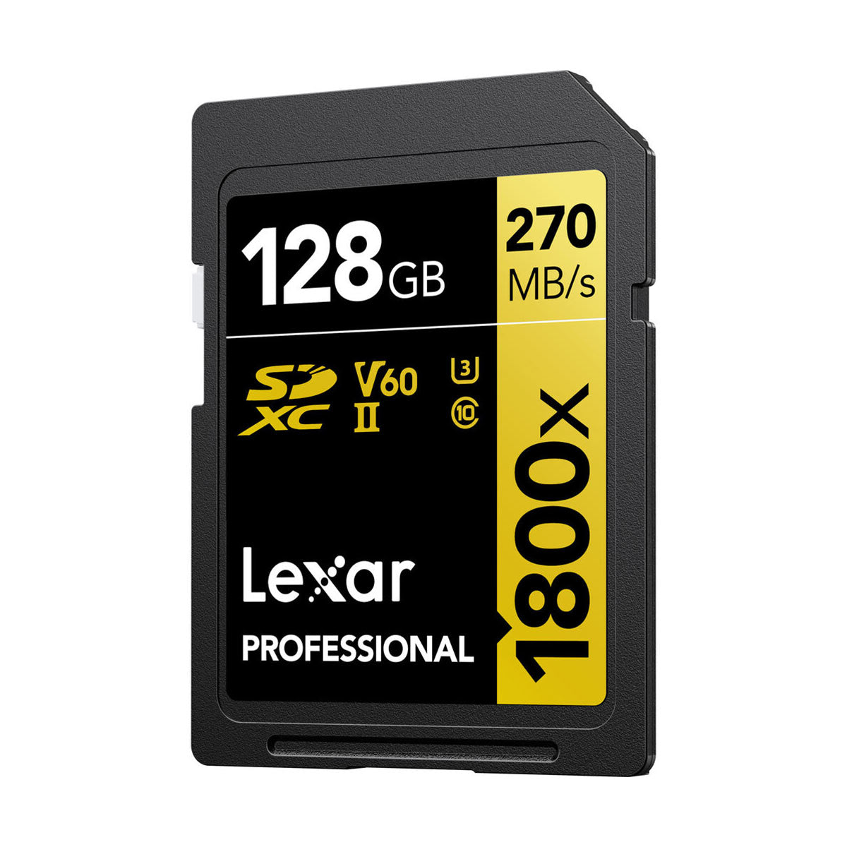 Lexar 128GB Professional 1800x UHS-II SDXC (V60) Memory Card