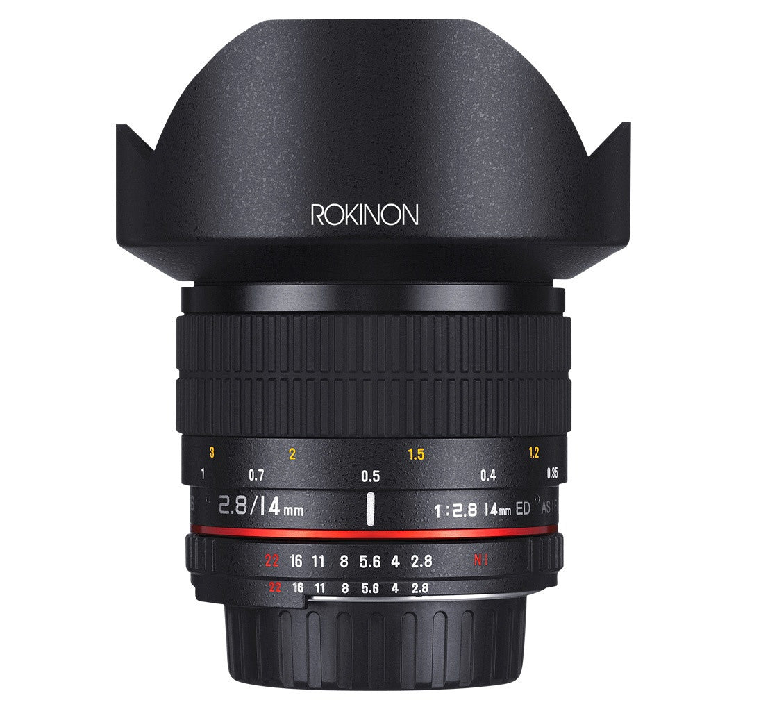 Rokinon 14mm Ultra Wide Angle f2/8 IF ED UMC Lens for Canon, lenses slr lenses, Rokinon - Pictureline - 1