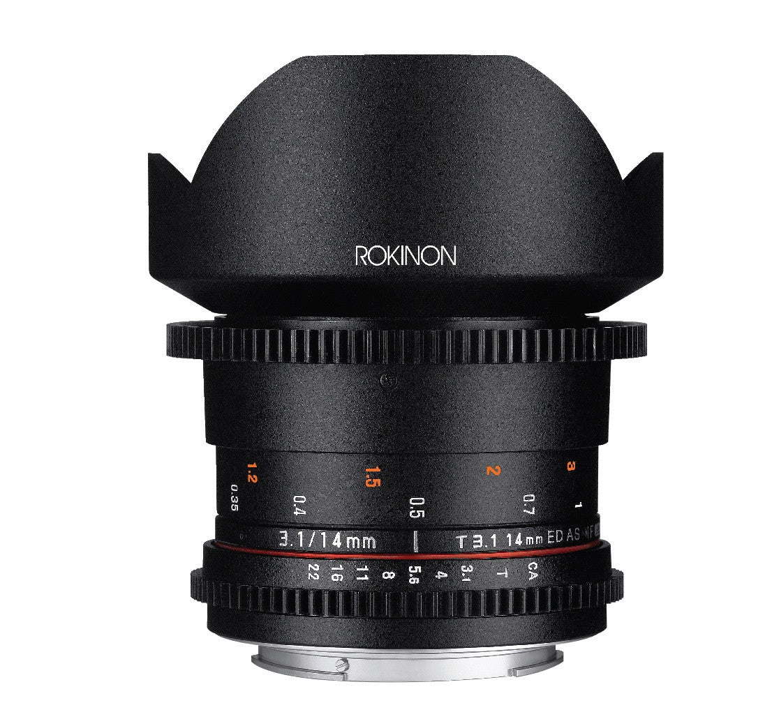 Rokinon DS 14mm T3.1 Cine Lens for Nikon, lenses cinema, Rokinon - Pictureline 