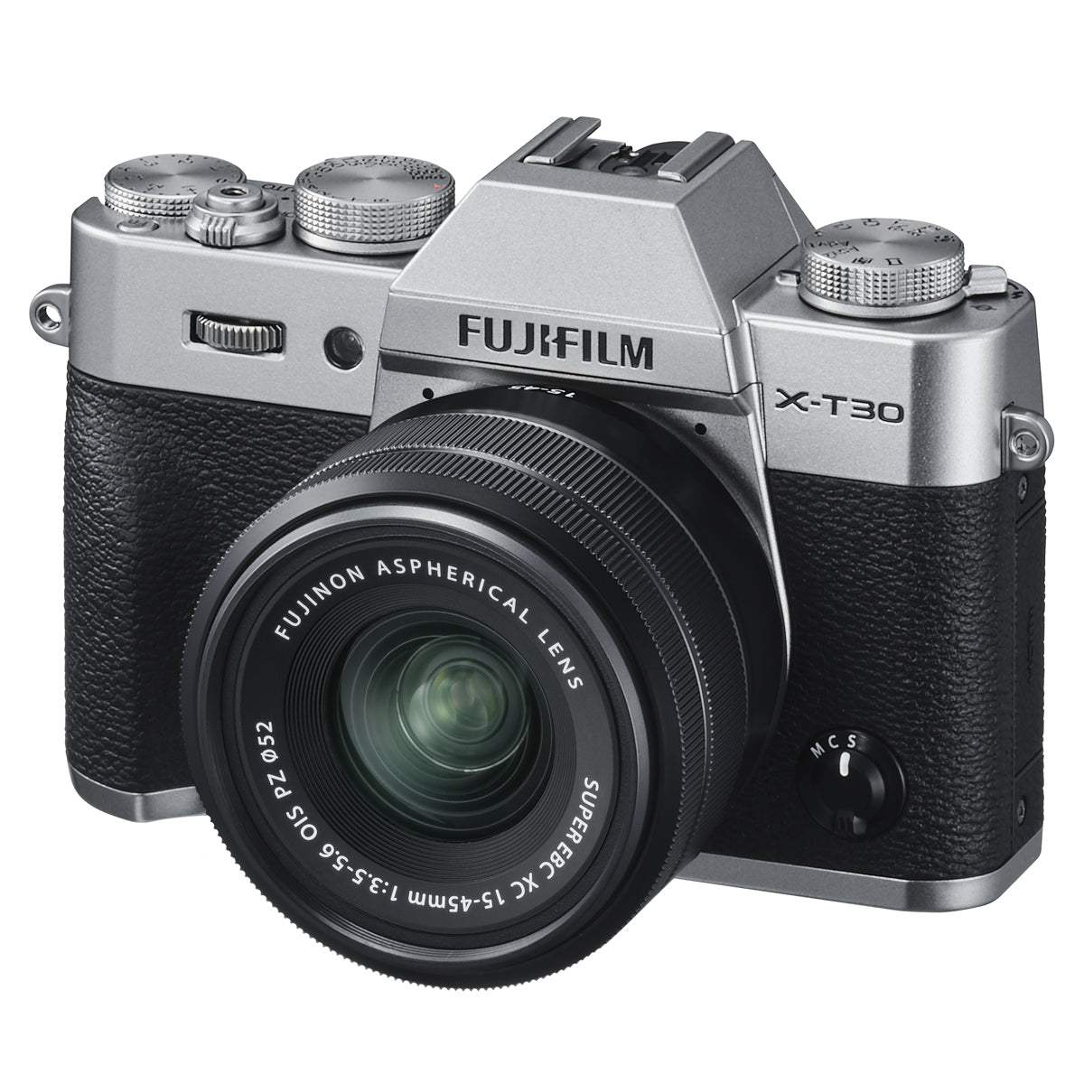Fujifilm X-T30 Mirrorless Body with XC 15-45mm PZ Lens Kit (Silver)