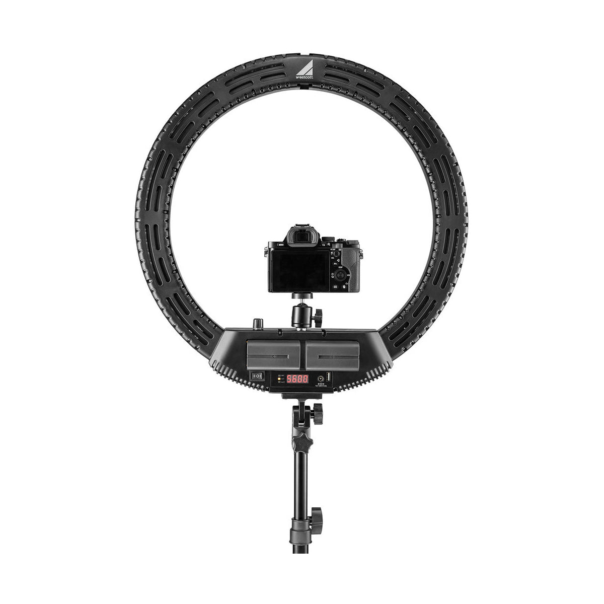 Westcott 18” Bi-Color LED Ring Light Kit with Batteries and Stand