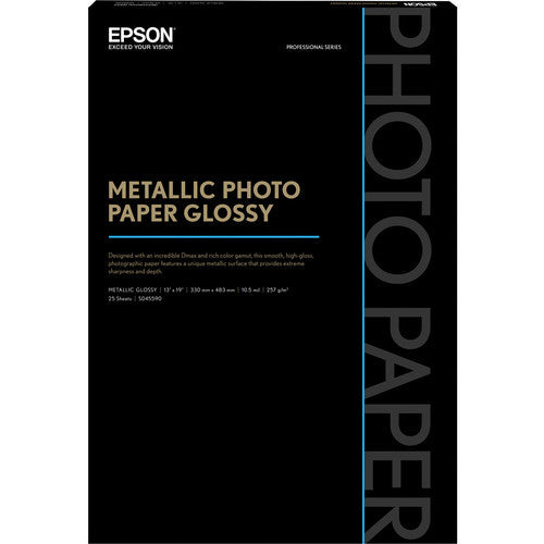 Epson Metallic Photo Paper Glossy 13x19" (25), papers sheet paper, Epson - Pictureline
