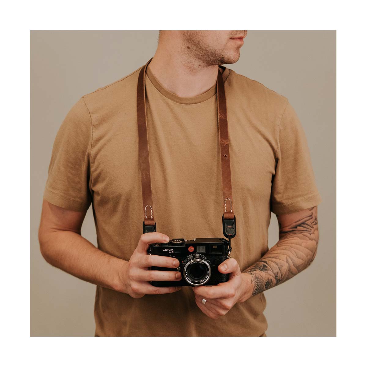 Clever Supply 40" Minimal Anchor Strap - English Tan