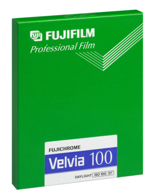 Fujichrome Velvia 100 4x5 Film (20 Sheets), camera film, Fujifilm - Pictureline
