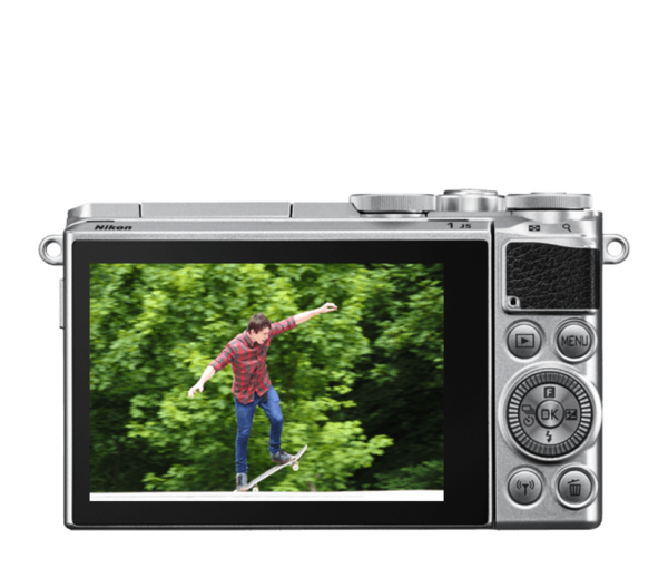 Nikon 1 J5 Digital Camera with 10-30mm Lens Silver, camera mirrorless cameras, Nikon - Pictureline - 4