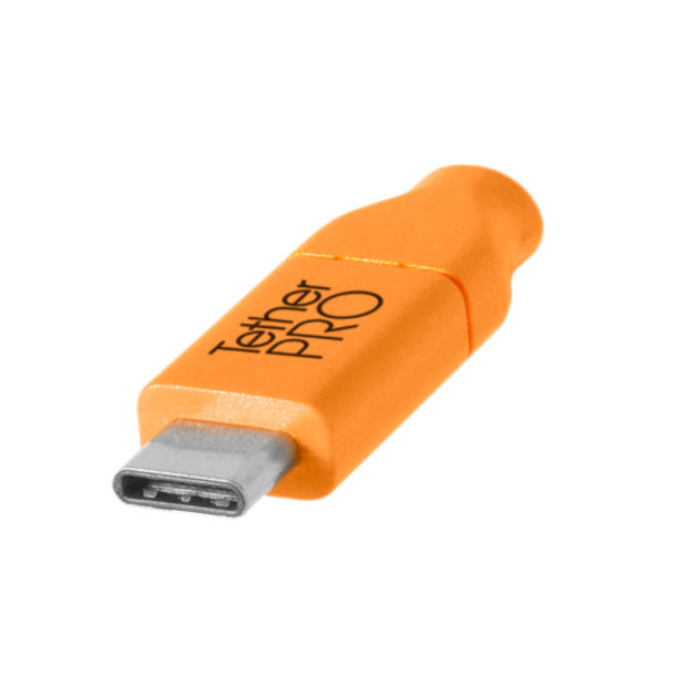 Tether Tools TetherPro USB-C to 2.0 Mini-B 5-Pin, 15’ (4.6m) ORG