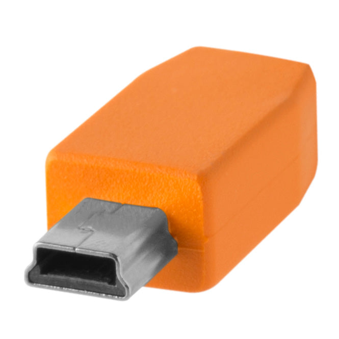 Tether Tools TetherPro USB-C to 2.0 Mini-B 5-Pin, 15’ (4.6m) ORG