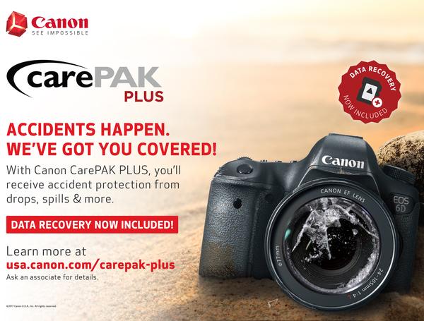 Canon CarePAK Plus 3 Year for Video up to $299.99