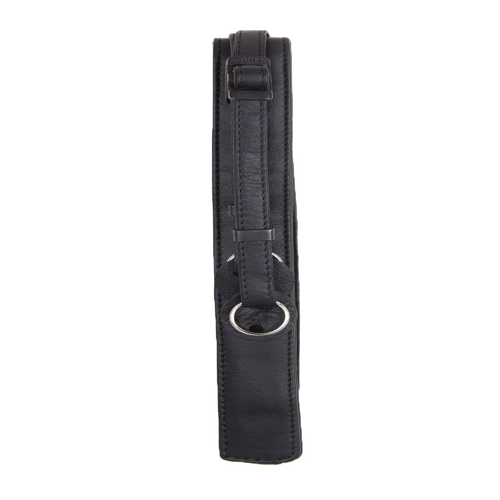 Cecilia 2.5cm Adjustable Leather Camera Strap (Black), camera straps, Cecilia - Pictureline - 2