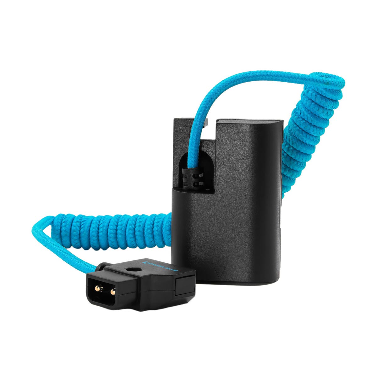 Kondor Blue Coiled 16 to 32" D-Tap to Canon LP-E6NH Dummy Battery Cable (Blue)