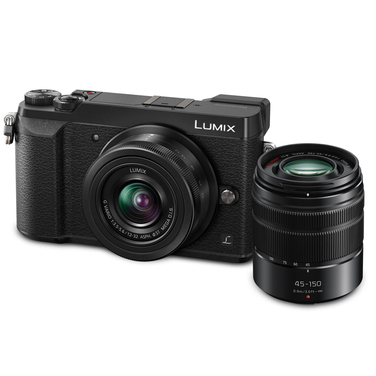 Panasonic Lumix DMC-GX85 Mirrorless Micro Four Thirds Digital Camera w/ 12-32mm & 45-150mm Lenses (Black)