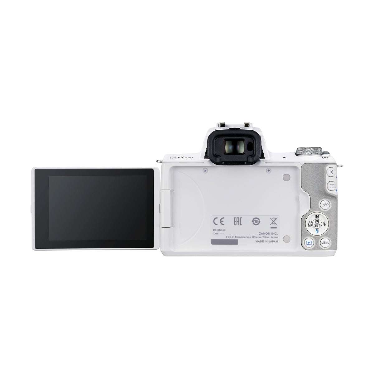 Canon EOS M50 Mark II with EF-M 15-45mm IS STM Lens Kit (White)