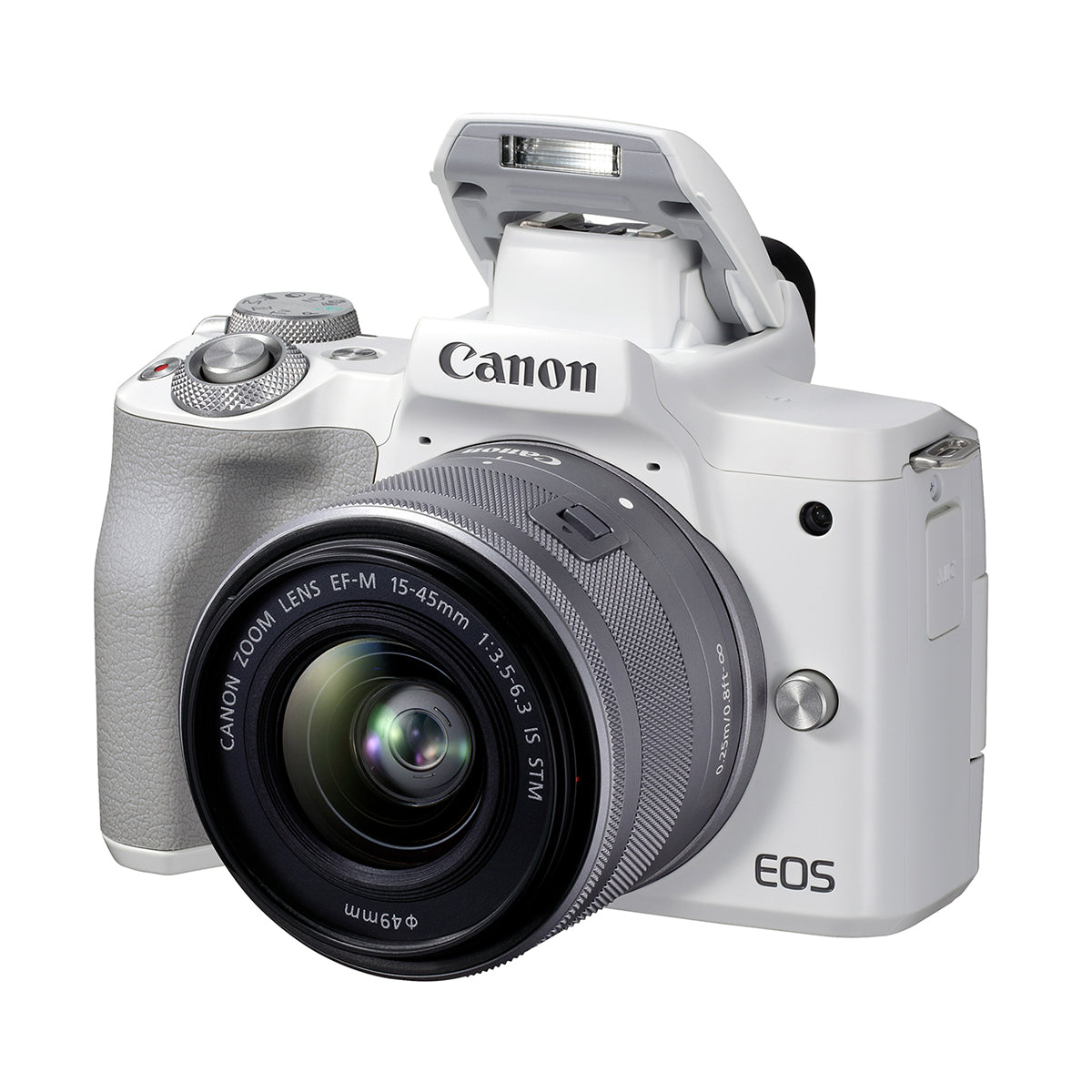 Canon EOS M50 Mark II with EF-M 15-45mm IS STM Lens Kit (White)