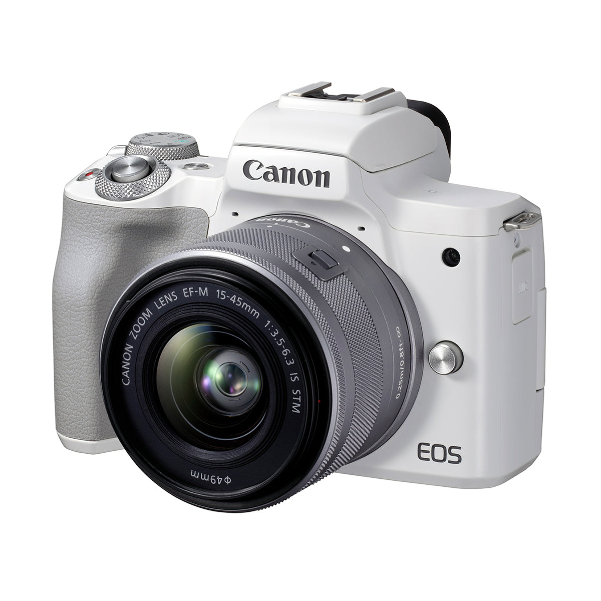 Canon EOS M50 Mark II with EF-M 15-45mm IS STM Lens Kit (White)