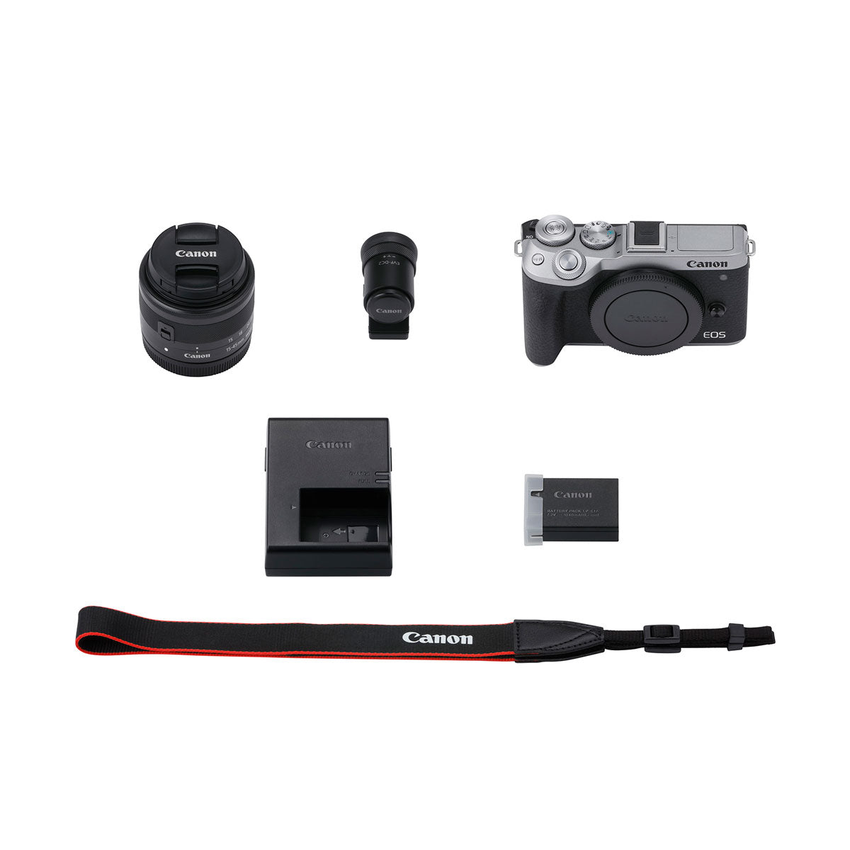 Canon EOS M6 Mark II Mirrorless Camera with EF-M 15-45mm IS STM Lens and EVF (Silver)